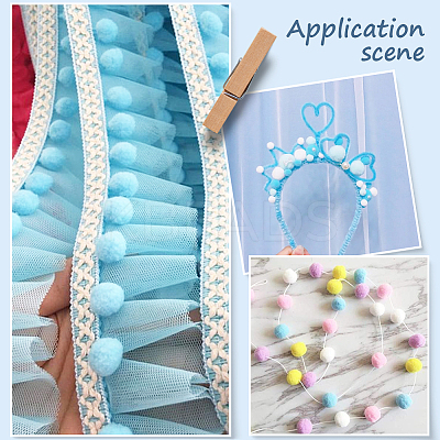 3 sets Polyester Ball Decoration DIY-SC0031-26E-1
