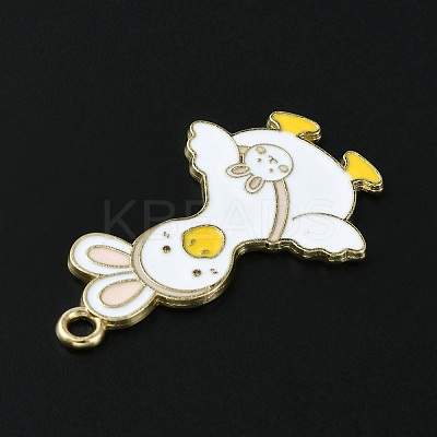 Light Gold Tone Alloy Enamel Pendants ENAM-C013-01D-1