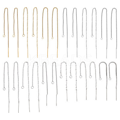 24Pcs 12 Style 304 Stainless Steel Stud Earring Findings STAS-PH0005-23-1