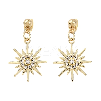 Alloy Crystal Rhinestone Dangle Stud Earrings EJEW-JE06657-02-1