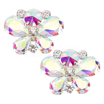 2Pcs Alloy Rhinestone Wedding Shoe Decorations FIND-FG0002-48B-1
