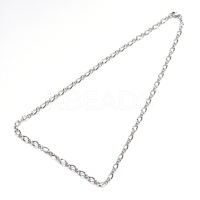 Fashionable 304 Stainless Steel Chain Necklaces NJEW-I060-04-1