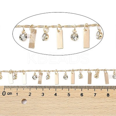 Handmade Brass & Rhinestone Chains CHC-Z001-12KCG-02-1