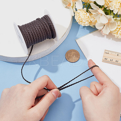 Microfibe Imitation Leather Braided Cord OCOR-WH0101-29B-1