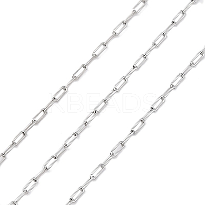 304 Stainless Steel Paperclip Chains CHS-M009-07P-03-1