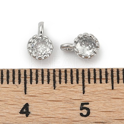 Brass Pave Cubic Zirconia Pendants KK-H204-03P-01-1