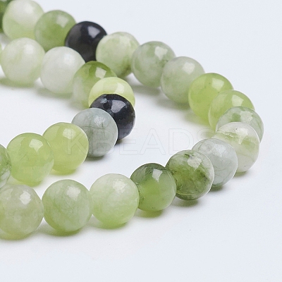Natural Qinghua Jade Beads Strands G-G818-01-6mm-1