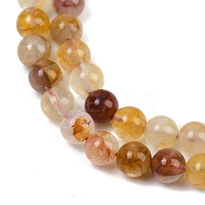 Natural Ferruginous Quartz Beads Strands G-U026-A08-8mm-1