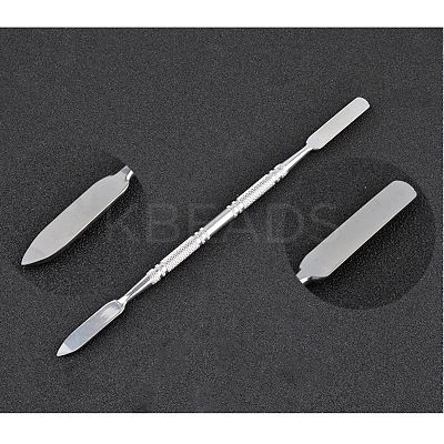 Stainless Steel Color Palette and Double Head Spoon Palette Spatulas Stick Rod MRMJ-G001-85-1