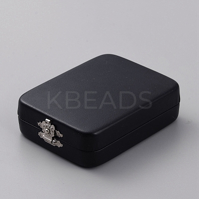 PU Leather Loose Diamond Display Boxes with Sponge Inside LBOX-WH0004-04B-1