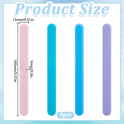 4Pcs 4 Colors Silicone Stirring Rods EPOX-DR0001-01B-1