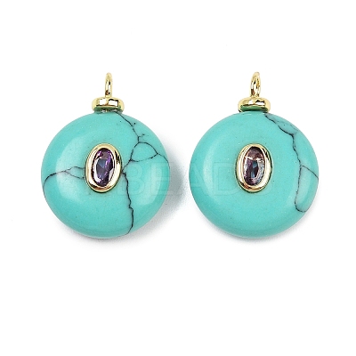 Synthetic Turquoise Pendants X-KK-B157-42G-09-1