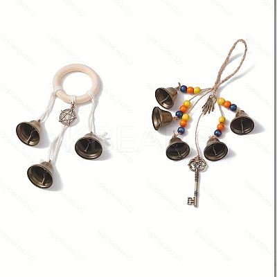 Iron Bell Wind Chimes HJEW-JM02140-1
