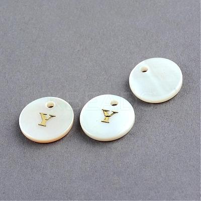 Freshwater Shell Pendants SSHEL-S249-Y-1