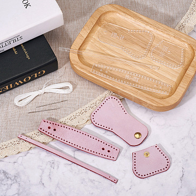 Leather DIY Mini Coin Purse Kit DIY-TA0004-90C-1