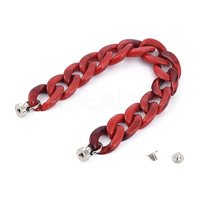 Acrylic Curb Chain for DIY Keychains HJEW-JM00399-M-1