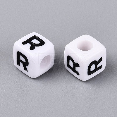 Opaque Acrylic Beads SACR-N020-04A-R-1