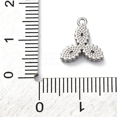 304 Stainless Steel Cubic Zirconia Pendants STAS-R141-03P-04-1