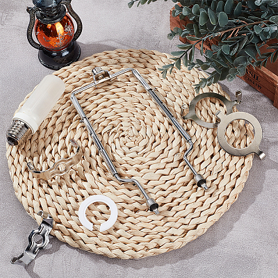 2 Sets 2 Style Iron Lamp Shade Harp Holder Bracket Accessories FIND-OC0002-26-1