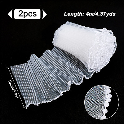 Polyester Flower Bouquet Wrapping Mesh Paper SRIB-WH0011-214C-1