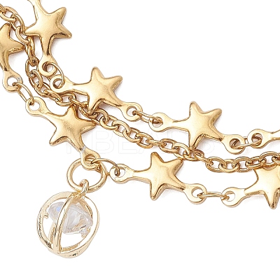 304 Stainless Steel Multi-layered Bracelets BJEW-JB12241-01-1