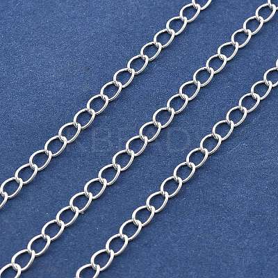 Brass Curb Chains KK-P304-02A-S-1