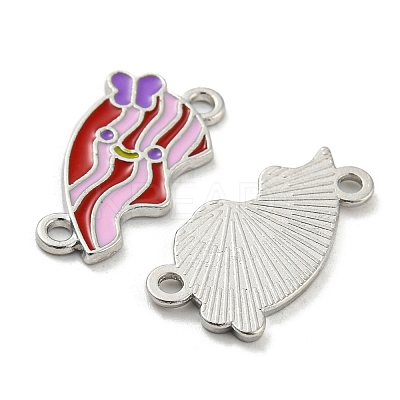 Alloy Enamel Couple Heart Connector Charms PALLOY-K018-01P-1