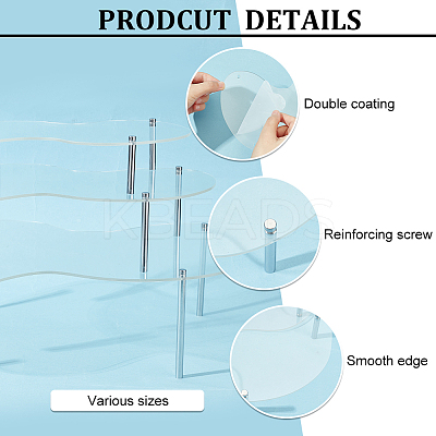 3 Sets 3 Styles Acrylic Cupcake Riser Holder ODIS-FG0001-71-1