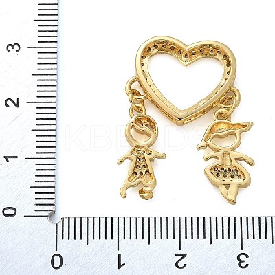 Brass Micro Pave Cubic Zirconia Pendants KK-M319-08G-1