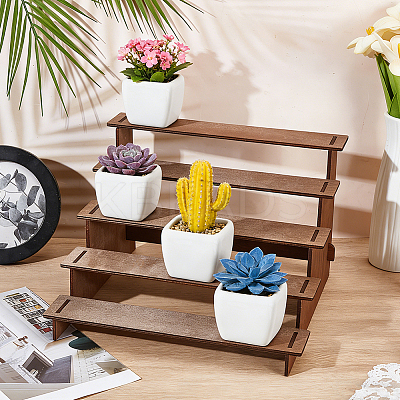 5-Tier Wood Organizer Display Riser Holder for Cupcake ODIS-WH0099-202-1
