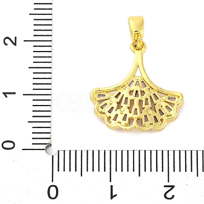 Frech Style Brass Micro Pave Cubic Zirconia Pendants KK-A232-05B-G-1