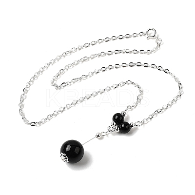 Natural Gemstones Pendant Necklaces NJEW-JN01611-1