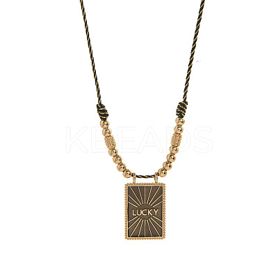 Brass and Enamel Pendant Necklaces FS-WG2CA9F-25-1