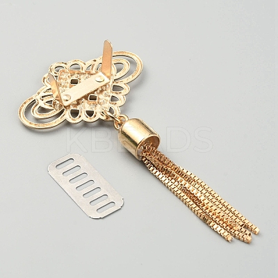 Alloy Rhinestone Bag Decorative Buckle Clip FIND-WH0111-190-1
