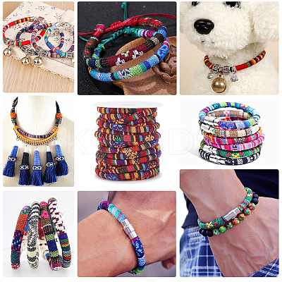 10M Ethnic Style Nylon Braided String NWIR-BC0001-02A-1