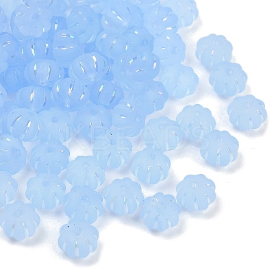 Frosted Transparent Acrylic Beads OACR-P029-03B-01-1