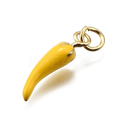 Brass Enamel Pendants KK-Z100-10G-02-1