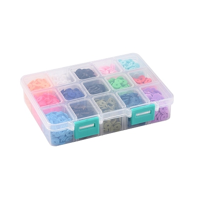 150G 15 Colors Handmade Polymer Clay Beads CLAY-JP0001-13-8mm-1