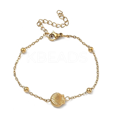 Marine Life Theme 304 Stainless Steel Link Bracelets BJEW-F534-02G-1