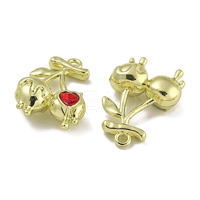 Rack Plating Alloy Rhinestone Pendants PALLOY-F312-19G-1