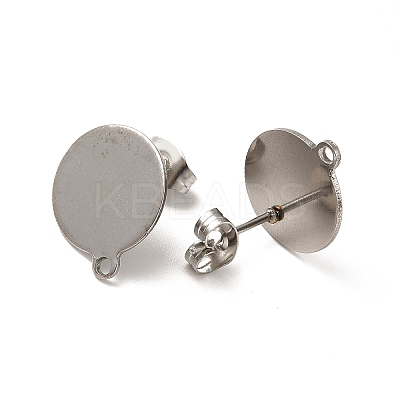 Non-Tarnish 201 Stainless Steel Stud Earring Findings STAS-D244-28P-B-1