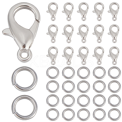 400Pcs Zinc Alloy Lobster Claw Clasps FIND-SP0001-33P-1