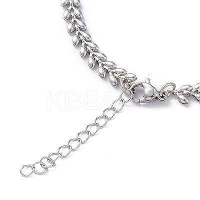Non-Tarnish 304 Stainless Steel Cobs Chain Bracelets for Men Women STAS-B039-08P-1