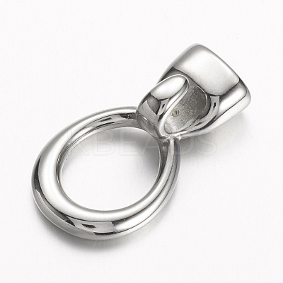 Non-Tarnish 304 Stainless Steel Hook Clasps STAS-D166-84P-1