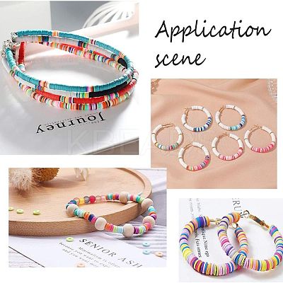 150G 15 Colors Handmade Polymer Clay Beads CLAY-JP0001-11-6mm-1