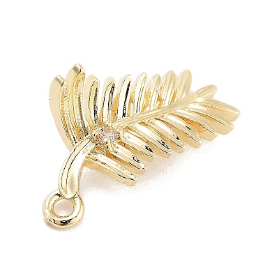 Brass Pave Clear Cubic Zirconia Pendants LS-KK-Z061-15G-01-1