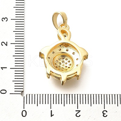 Brass Micro Pave Cubic Zirconia Pendants KK-G519-18G-01-1