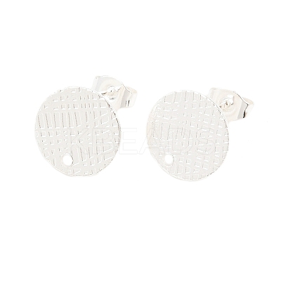 304 Stainless Steel Ear Stud Findings STAS-O119-14C-S-1