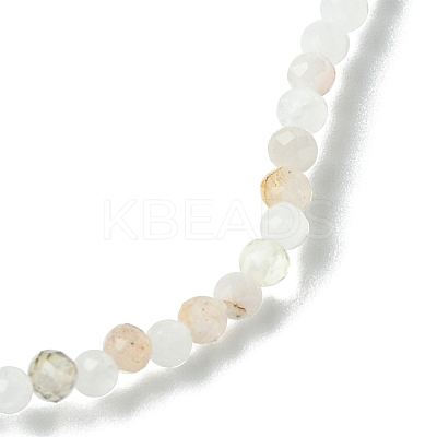 2mm Natural Pink Opal Faceted Round Beaded Stretch Bracelets for Women BJEW-JB10843-01-1
