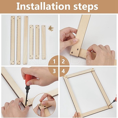 Wooden Handheld Knitting Loom TOOL-FG0001-33-1